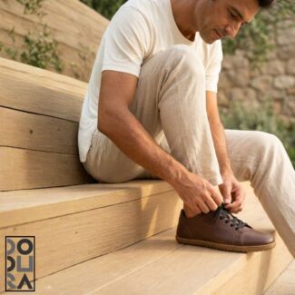 Dodura Barefoot Ayakkabı - Premium Deri (Kahverengi-Natürel) DDRKN01