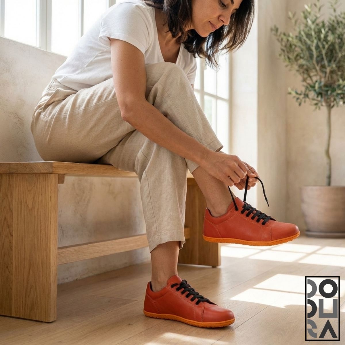 Dodura Barefoot Ayakkabı - Premium Deri (Mercan-Turuncu) DDRMT01