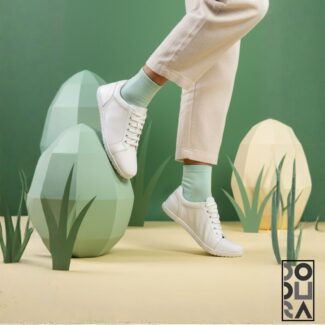 Dodura Barefoot Ayakkabı - Premium Deri (Beyaz-Beyaz) DDRBB01