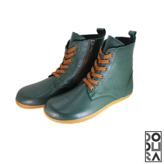 Dodura Barefoot Bot - Premium Deri (Koyu Yeşil-Krep) DDRBOTKYN01