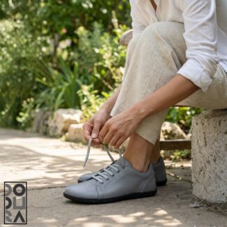Dodura Barefoot Ayakkabı - Premium Deri (Gri-Siyah) DDRGS01
