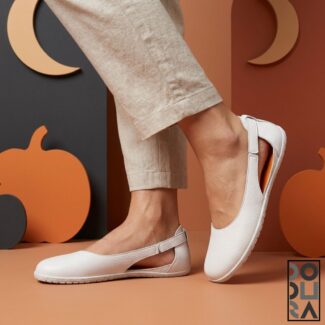 Dodura Barefoot Babet - Premium Deri (Beyaz-Beyaz) DDRBBB01